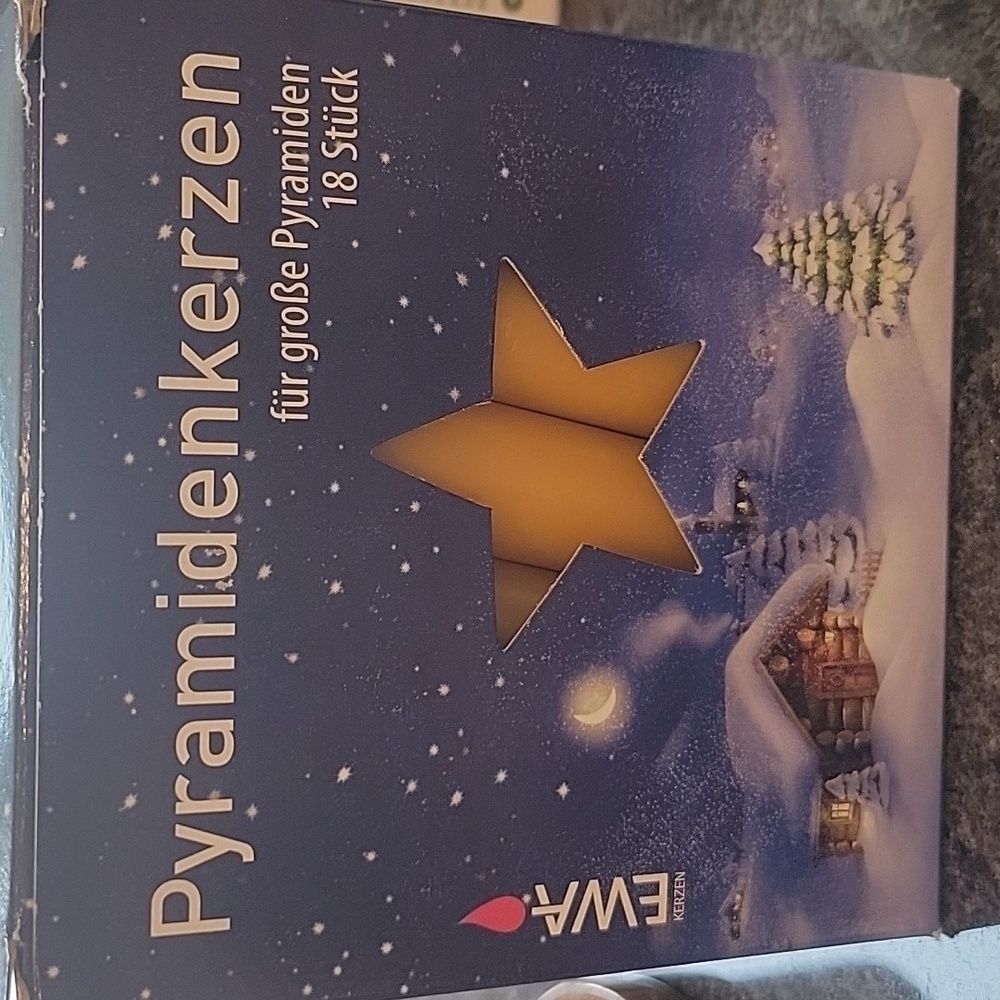 German pyramid candles gold color  15 x 110 mm NWT